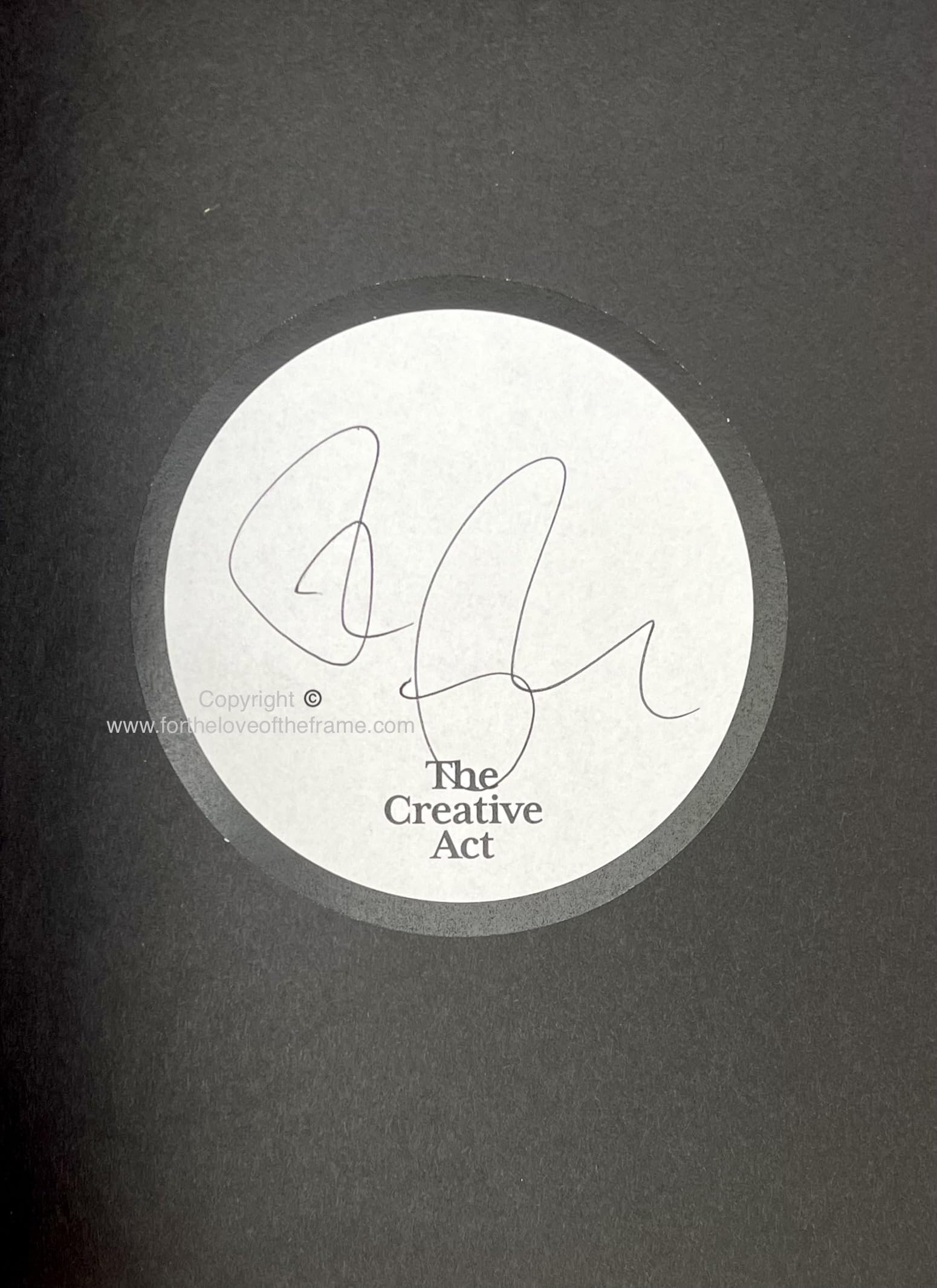 The Creative Act: A Way Of Being Signed Autograph Memorabilia & AFTAL Certificate Of Authenticity