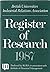 Register of Research 1987
