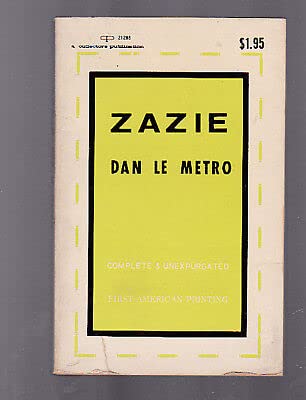 Rare Zazie, by Dan le Metro, 1969, 1st edition, vintage paperback original fiction [Paperback] unknown