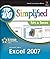 Microsoft Office Excel 2007: Top 100 Simplified Tips and Tricks 1st edition by Etheridge, Denise (2007) Paperback