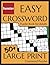 Funster Easy Crossword Puzzle Book for Adults - 50+ Large Print Crossword Puzzles: Fun for all, including seniors!