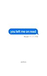 you left me on read