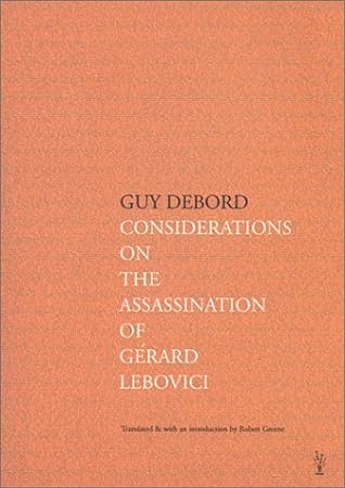 Considerations on the Assassination of Gérard Lebovici (Paperback)