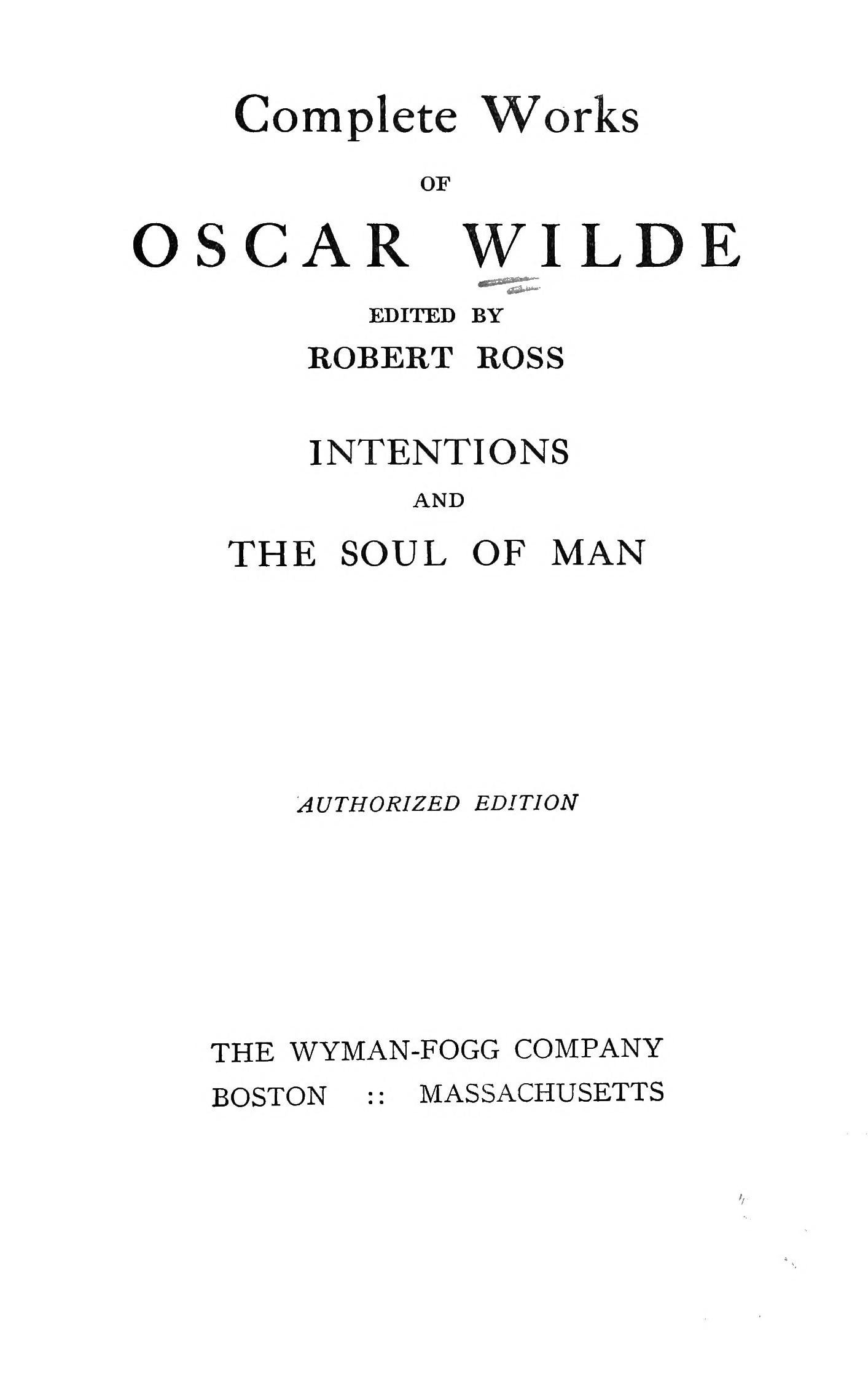 Complete Works of Oscar Wilde