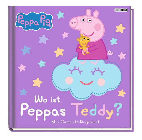 Peppa Pig: Wo ist Peppas Teddy? Mein Gutenacht-Klappenbuch: Pappbilderbuch mit Klappen (Board Book)