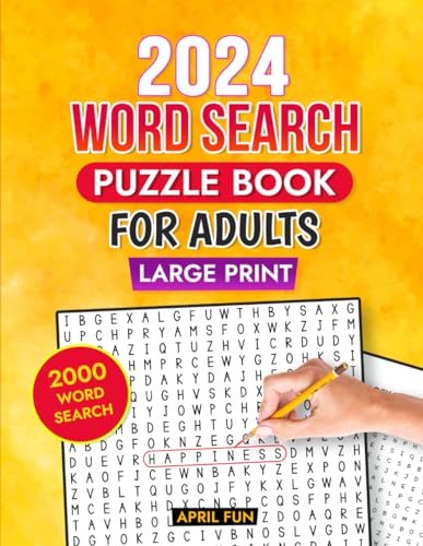 2024 Word Search Large Print Puzzle Books For Adults: Large Print 2000 Word Search, Mindfulness Word Search Puzzle Book For Adults (Paperback)