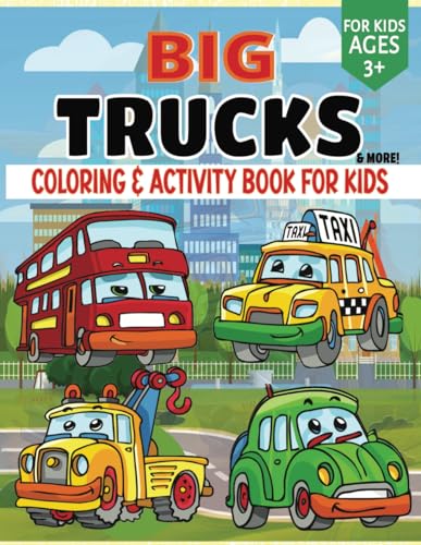 Big Trucks Coloring & Activity Book for Kids (Paperback)