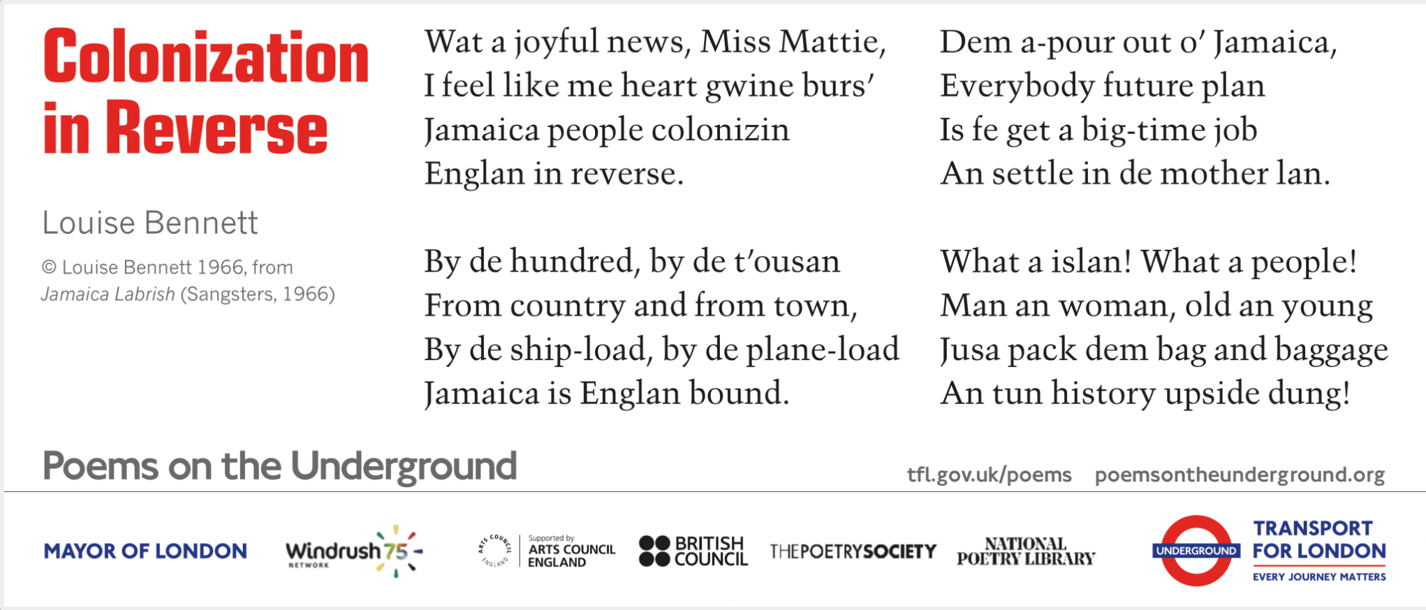 "Colonisation in Reverse" (Unknown Binding)