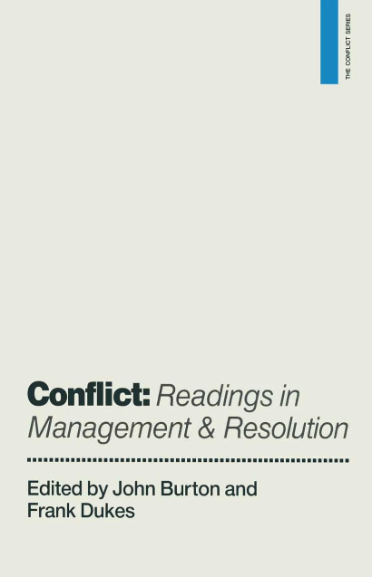 Conflict: Readings in Management and Resolution (CONFLICT SERIES)