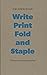 Write, Print, Fold and Stap...