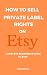 How To Sell private label rights on Etsy  by ebookna art