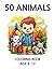 50 animals: coloring book f...