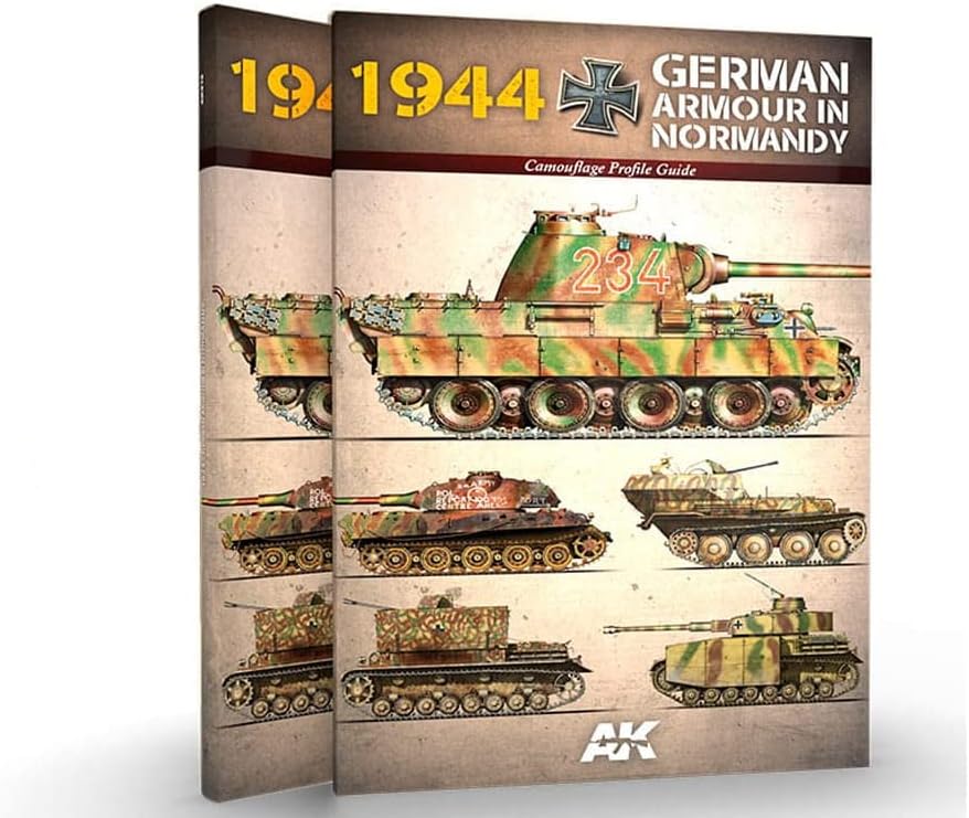 AK Interactive 1944 German Armour in Normandy Camouflage Profile Guide - English - Model Building Books and Magazines # AK916 (Softcover Paperback)
