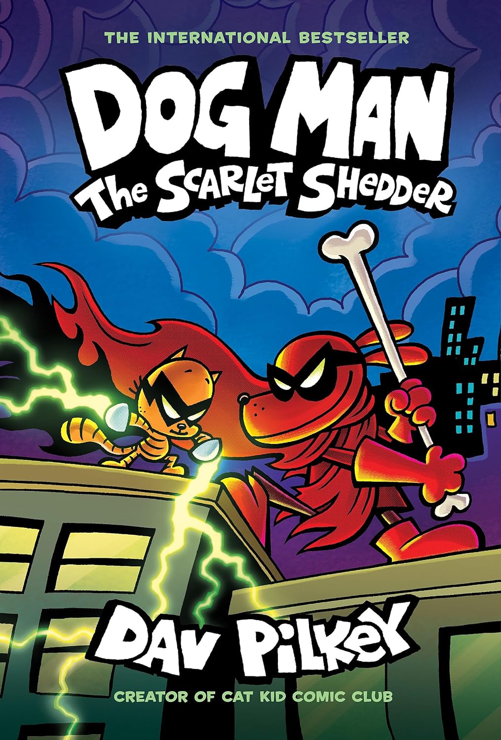 Book cover: Dog Man: The Scarlet Shedder (Dog Man #12) by Dav Pilkey