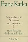 Nachgelassene Schriften und Fragmente I