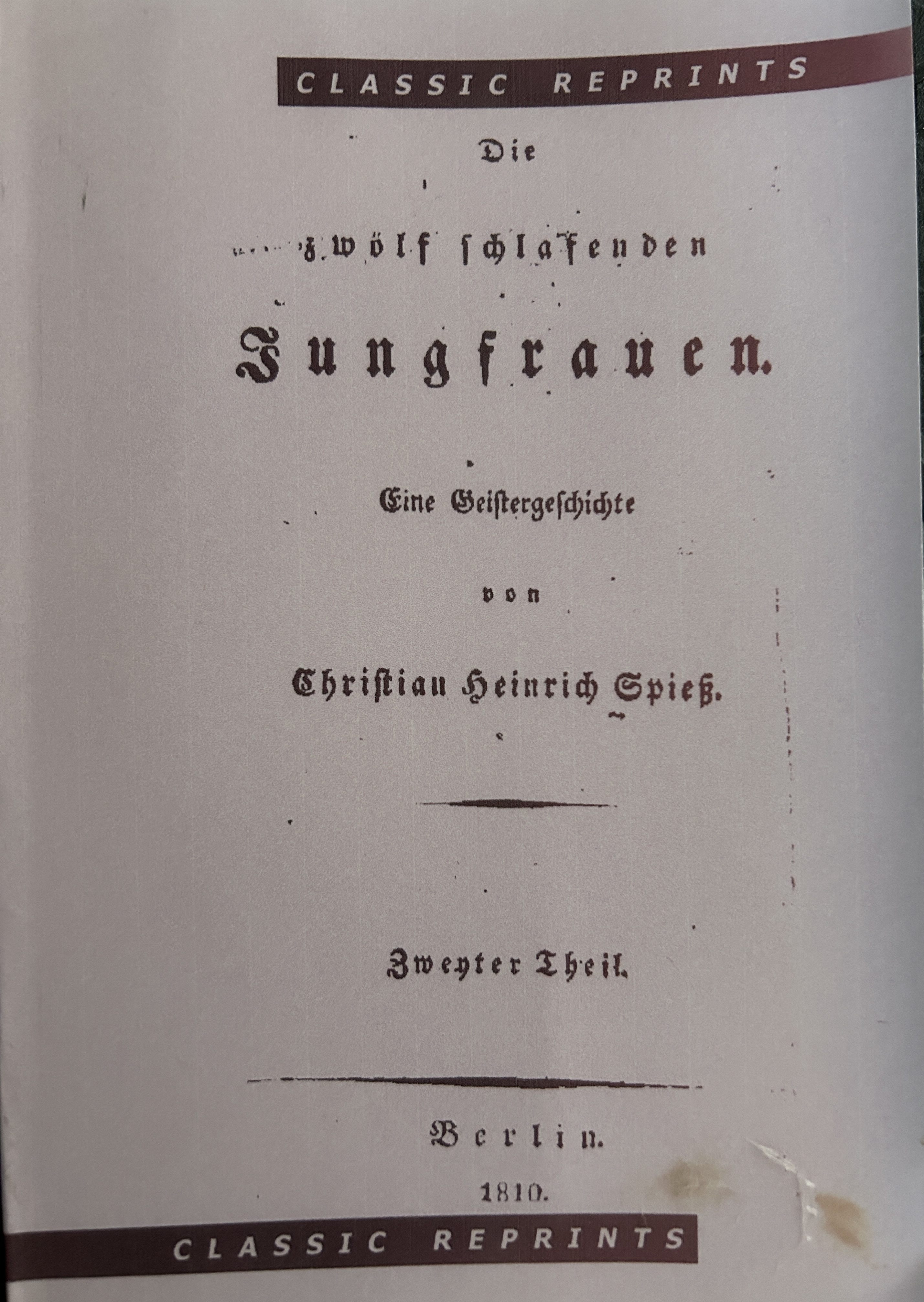 Die zwölf schlafenden Jungfrauen. Zweyter Theil. (Paperback)
