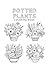 Potted Plants: Coloring Book