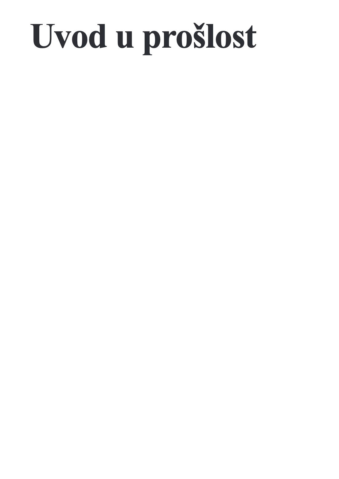 Uvod u prošlost