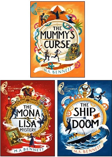 The Butterfly Club 3 Books Collection Set (The Ship of Doom, The Mummy's Curse, The Mona Lisa Mystery)