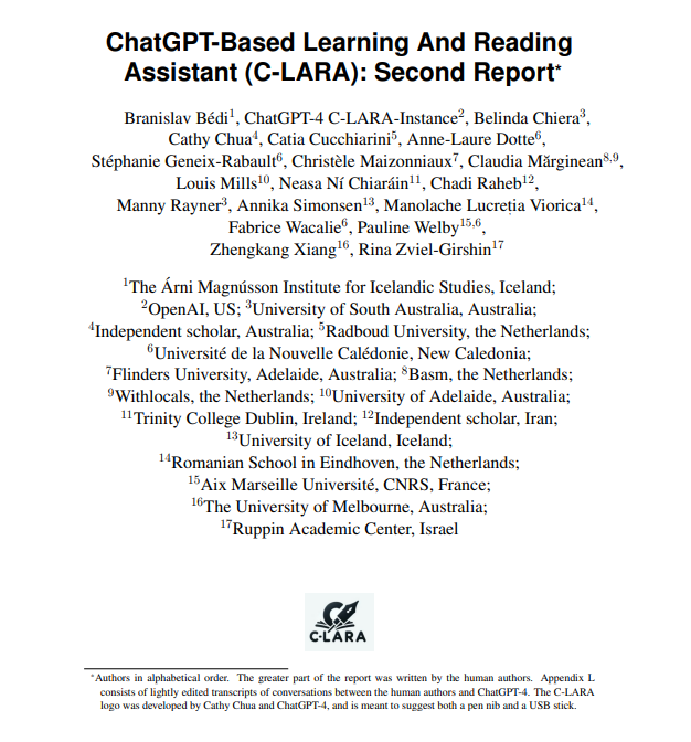 ChatGPT-Based Learning And Reading Assistant (C-LARA): Second Report