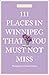 111 Places in Winnipeg That You Must Not Miss by Donna Janke