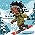 The Black Snowboarder