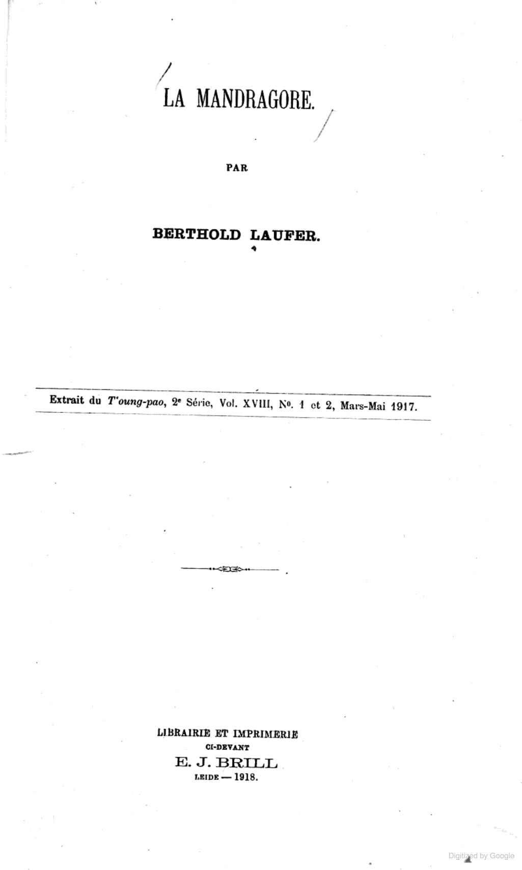 La Mandragore (Unknown Binding)