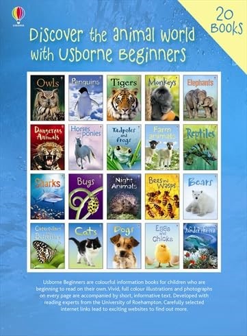Usborne Beginners Animals Collection 20 Book Box Set (Paperback)