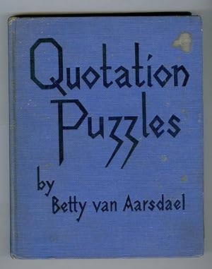 Quotation puzzles;: A book of numerical enigmas based on quotations from well-known authors,