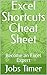 Excel Shortcuts Cheat Sheet...