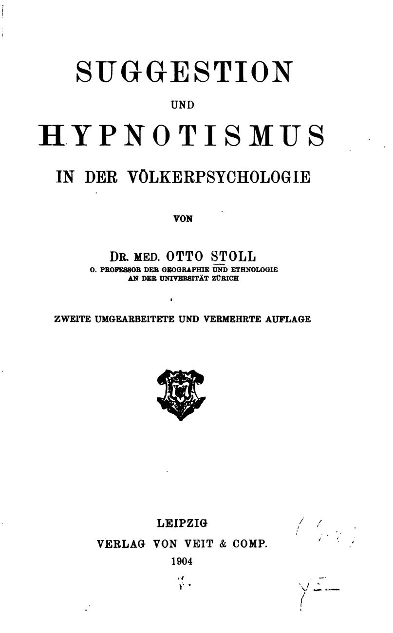 Suggestion und Hypnotismus in der Völkerpsychologie (Hardcover)