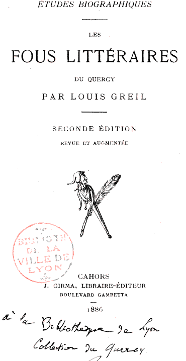 Les Fous Littéraires du Quercy (Unknown Binding)