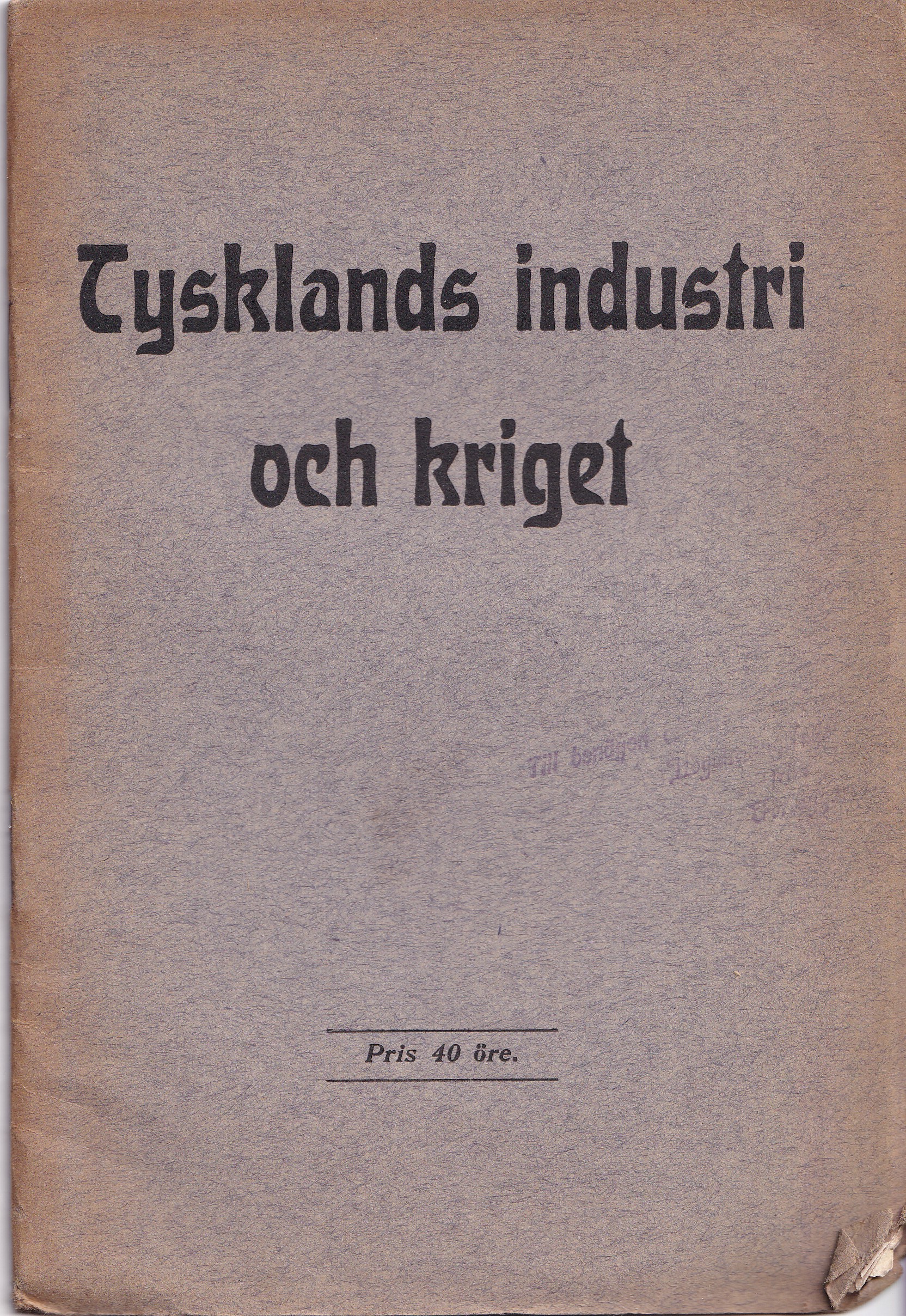 Tysklands industri och kriget
