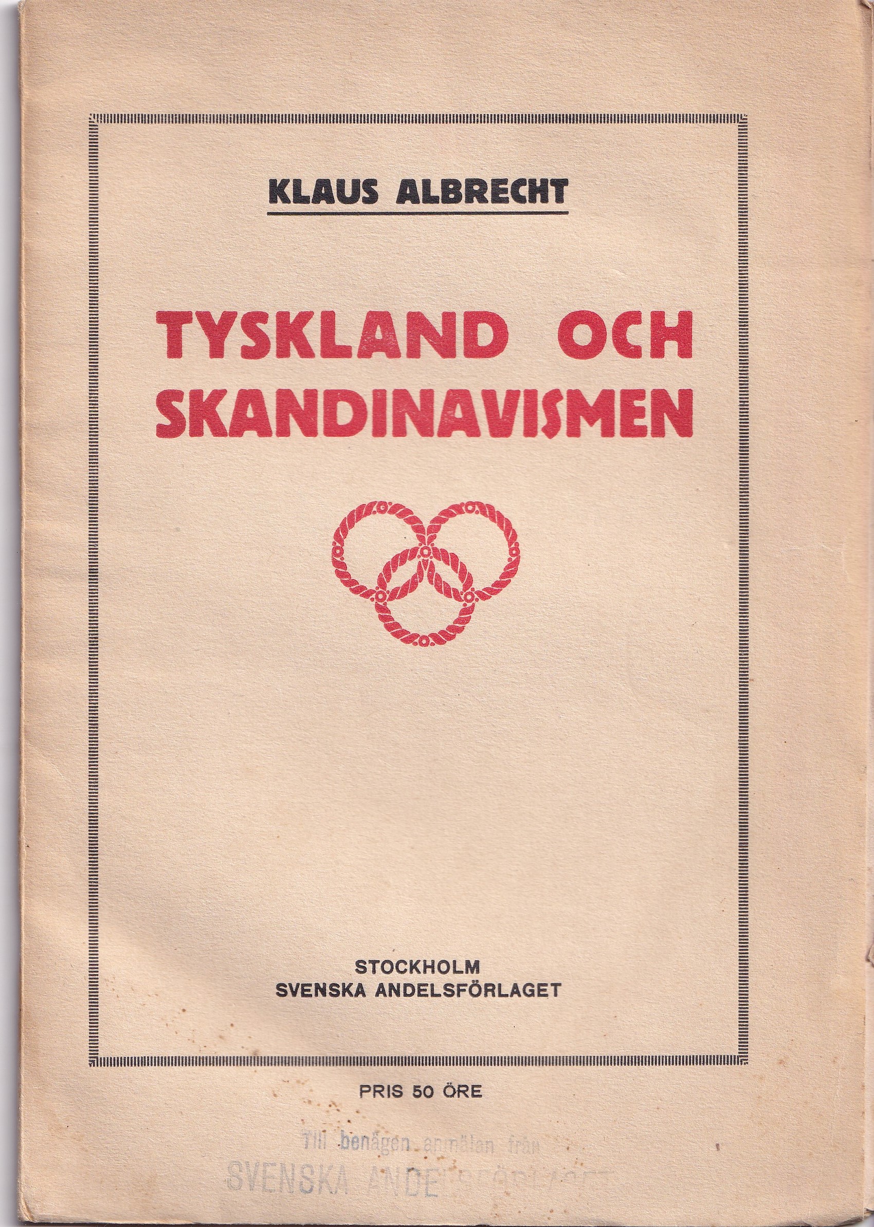 Tyskland och skandinavismen (Unknown Binding)