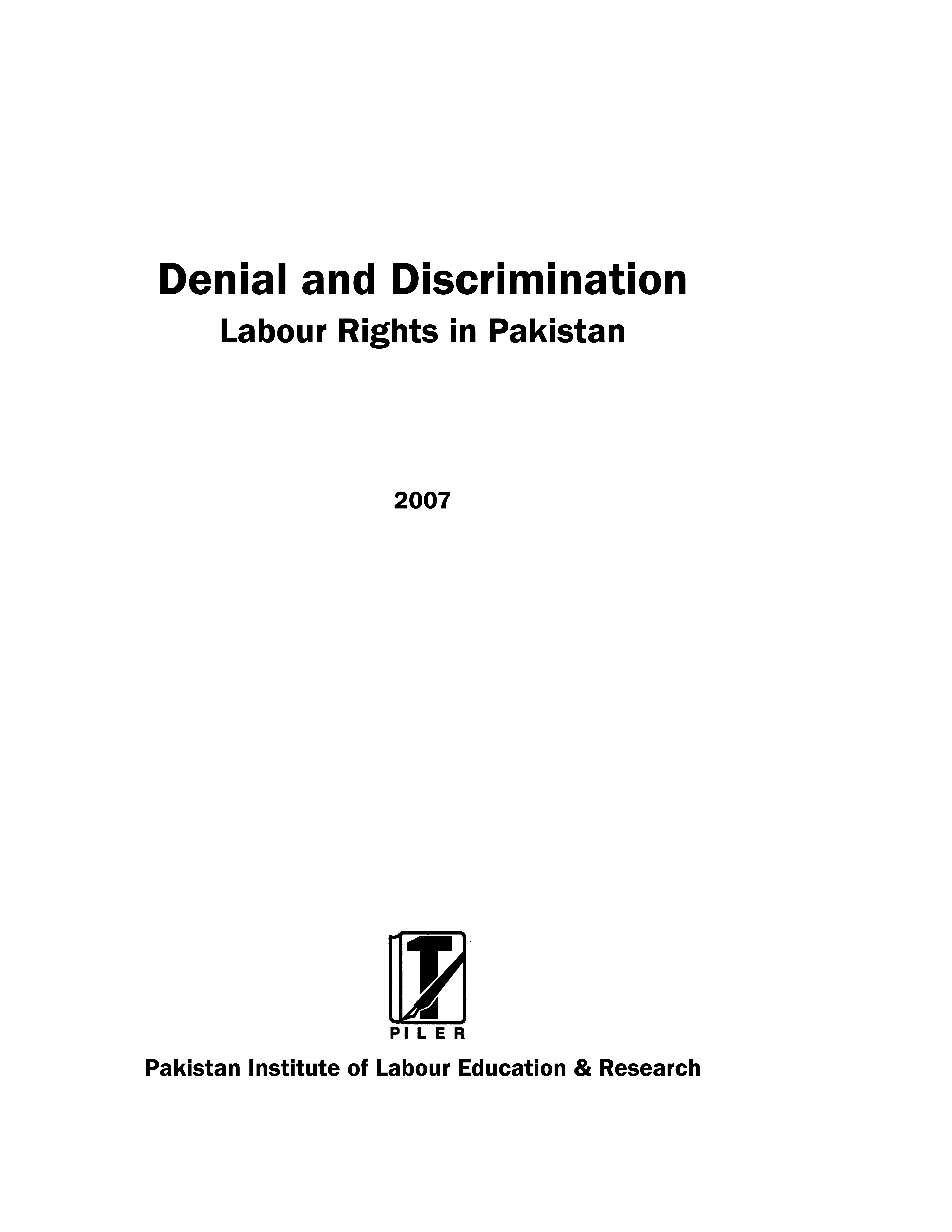Denial and Discrimination: Labour Rights in Pakistan