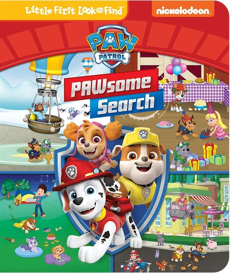 Nickelodeon Paw Patrol Skye, Marshall, Rubble, Chase, and More! - PAWsome Search Little First Look and Find Activity Book - PI Kids (Board Book)