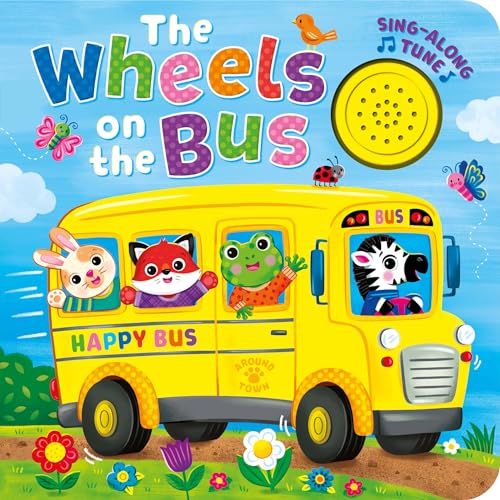 Wheels on the Bus Song Book – 1-Button Musical Board Book for Toddlers & Infants | Sing-Along Sound Book with Adorable Animal Friends | Ages 1 and Up (Board Book)