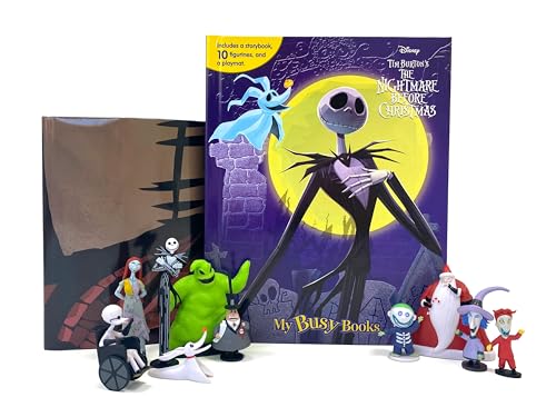 Disney Nightmare Before Christmas My Busy Books - Storybook, 10 figurines, playmat (Board Book)