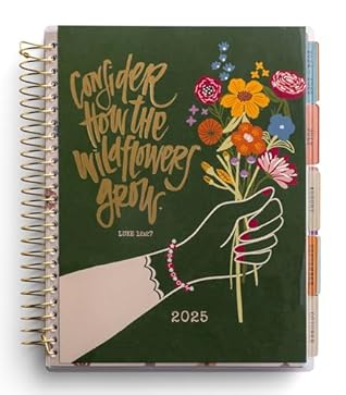KatyGirl - Consider How the Wildflowers Grow - 2024-2025 18-Month Agenda Planner (July 2024 - December 2025)