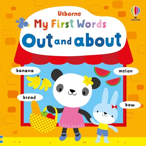 My First Words Out and About: A Delightful Picture Book About Stores and Friendly Animals for Toddlers (Board Book)