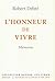 L'honneur de vivre (Savoir ...