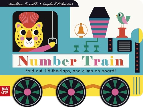 Number Train: Fold Out, Lift-the-Flaps, and Climb on Board! (Board Book)