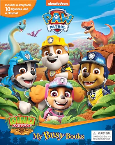 Paw Patrol Dino Rescue My Busy Books - Storybook, 10 figurines, playmat (Board Book)