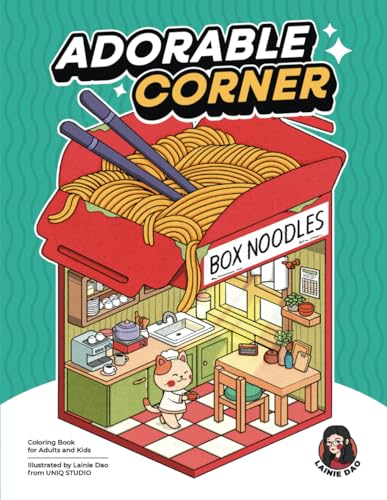 Adorable Corner: Cute Coloring Book for Adults & Teens Featuring Creative Corners of the Adorable Town (Paperback)