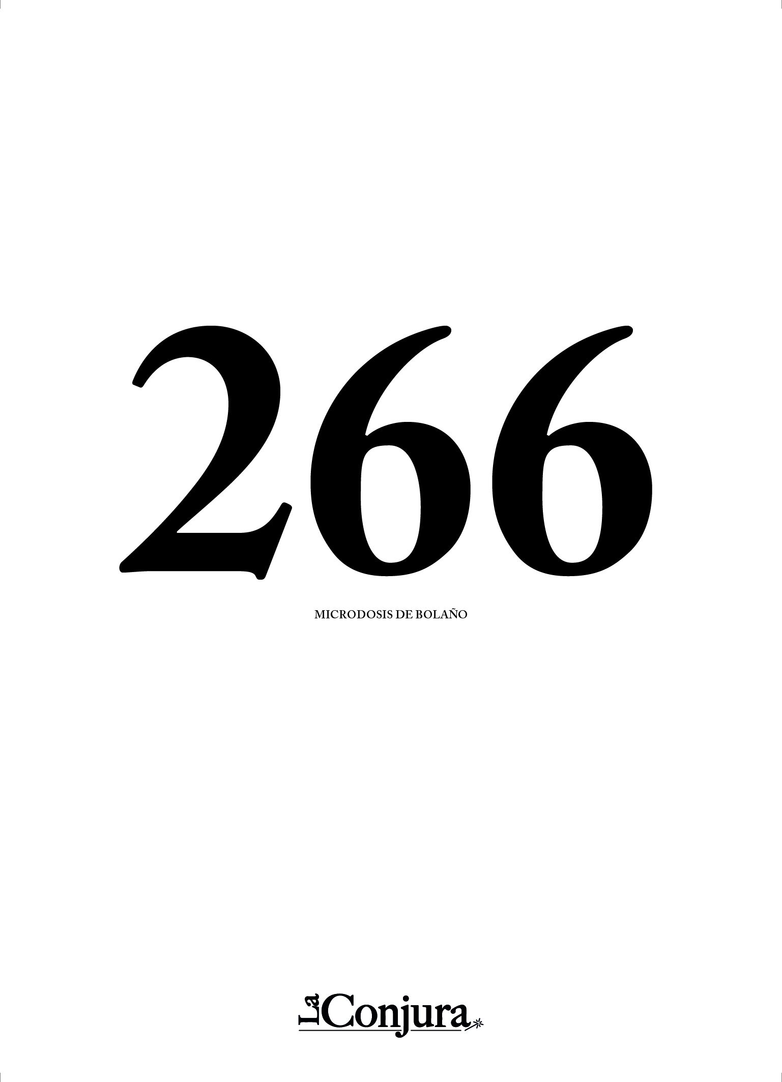 266 microdosis de Bolaño