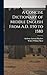 A Concise Dictionary of Middle English From A.D. 1150 to 1580