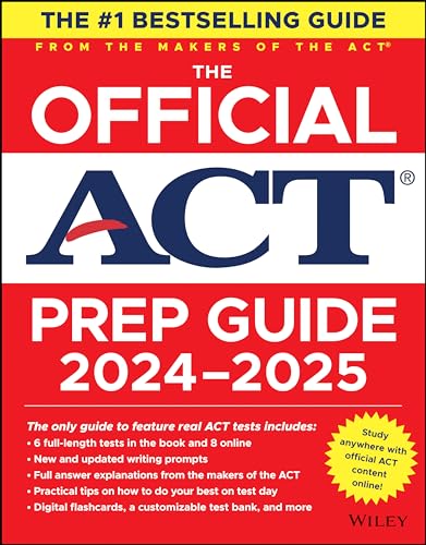 The Official ACT Prep Guide 2024-2025: Book + 9 Practice Tests + 400 Digital Flashcards + Online Course (Paperback)