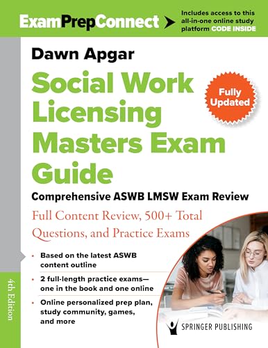 Social Work Licensing Masters Exam Guide: Comprehensive ASWB LMSW Exam Review with Full Content Review, 500+ Total Questions, and Practice Exams (Paperback)