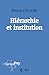 Hiérarchie et institution