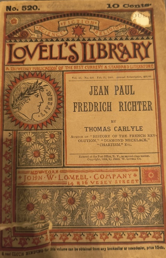 Jean Paul Fredrich Richter (Lovell's Library No. 520)